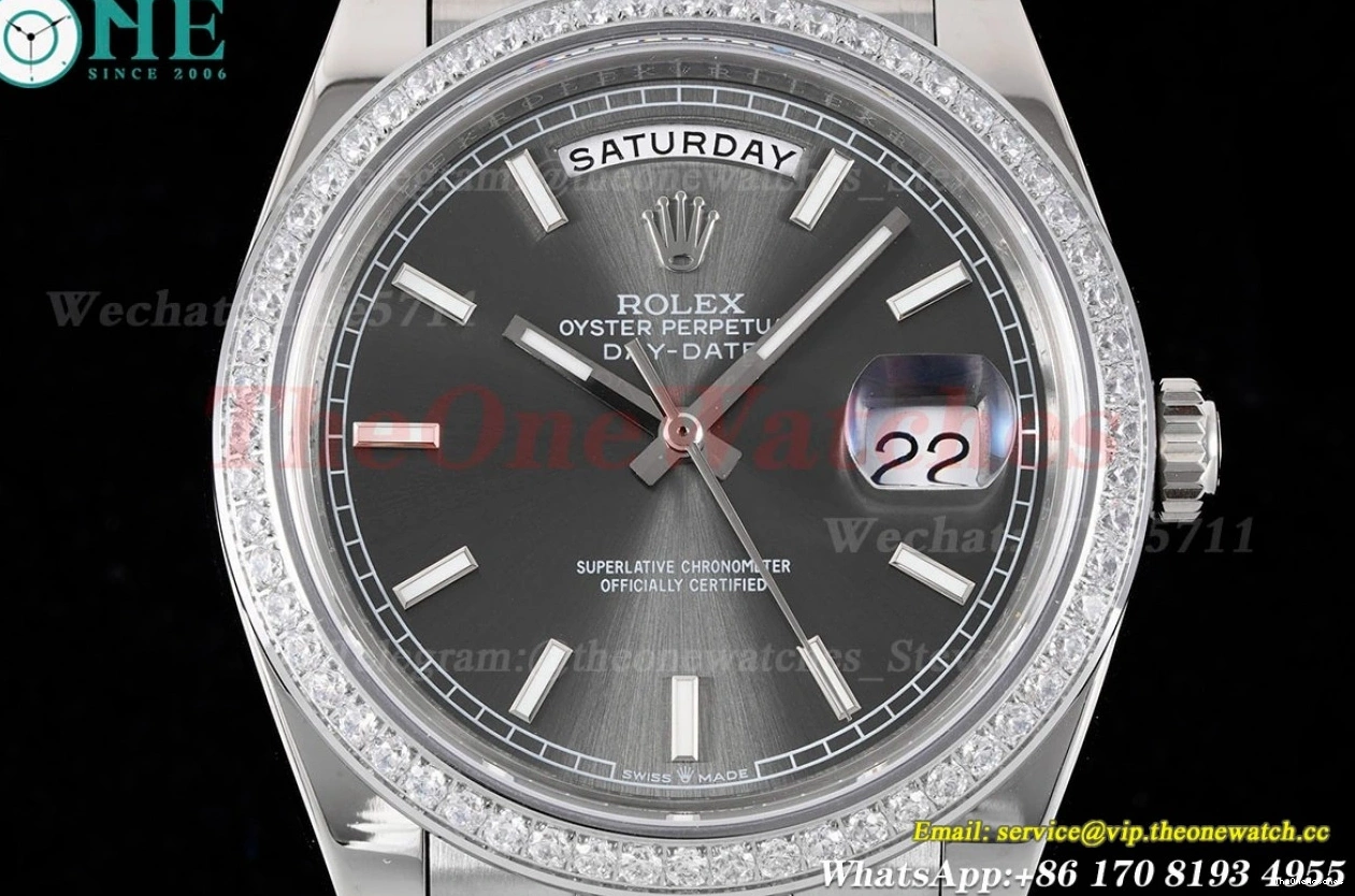 DayDate 40mm Heavy GSF SS (Tungsten 228349 SS Version) A3255 Grey Pres Stk 0309